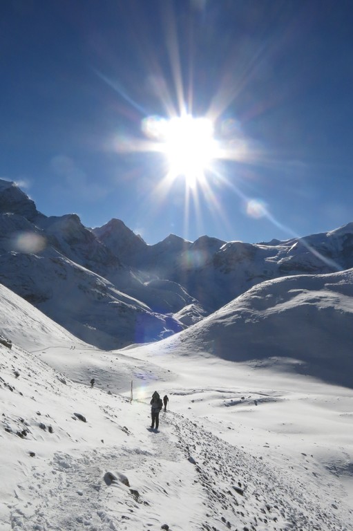 Cesta do sedla při Annapurna treku