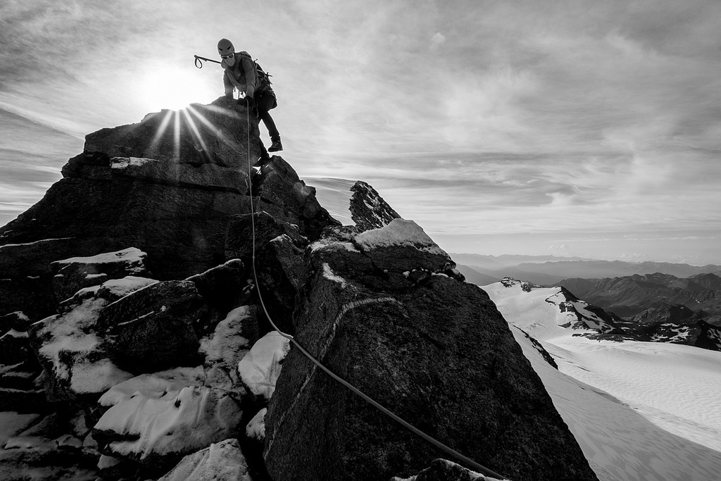 skalnatý hřeben Piz Spinas