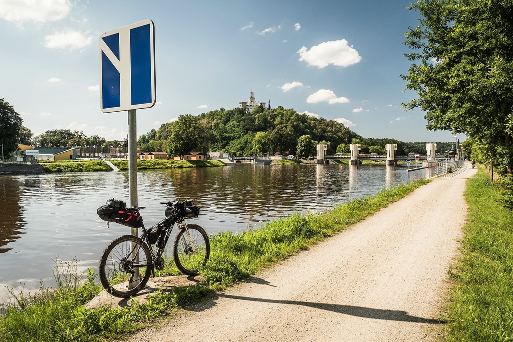 10 km od startu, Hluboká nad Vltavou