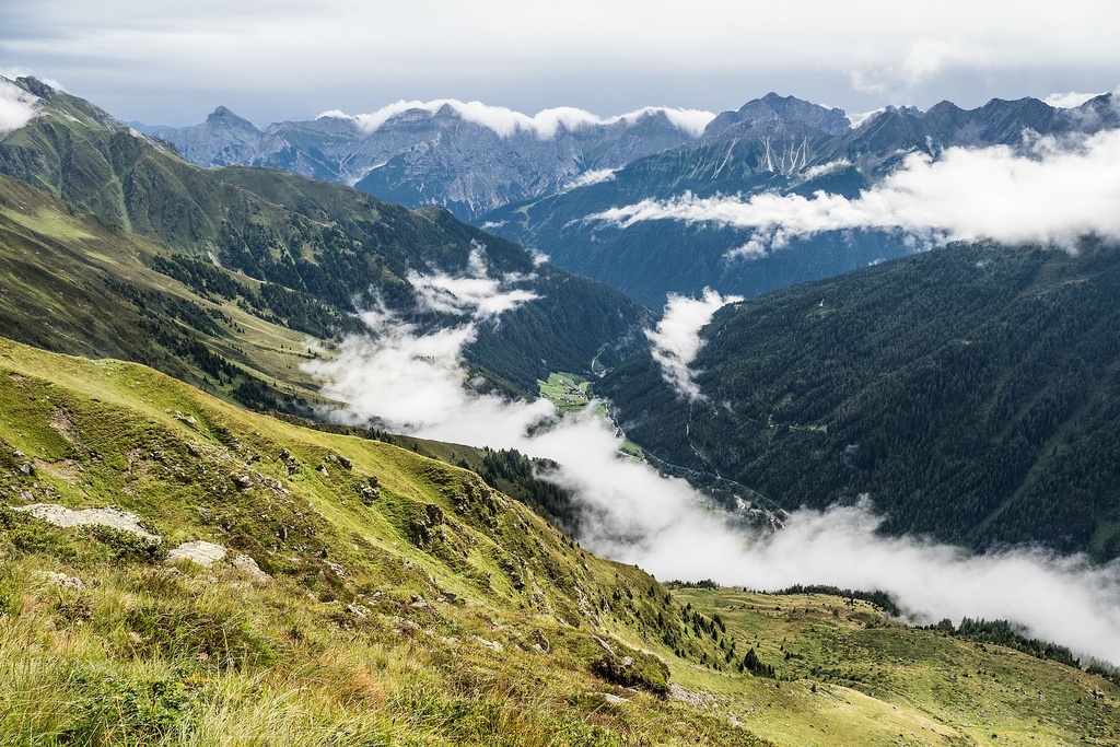 Údolí Oberbergtal po dešti