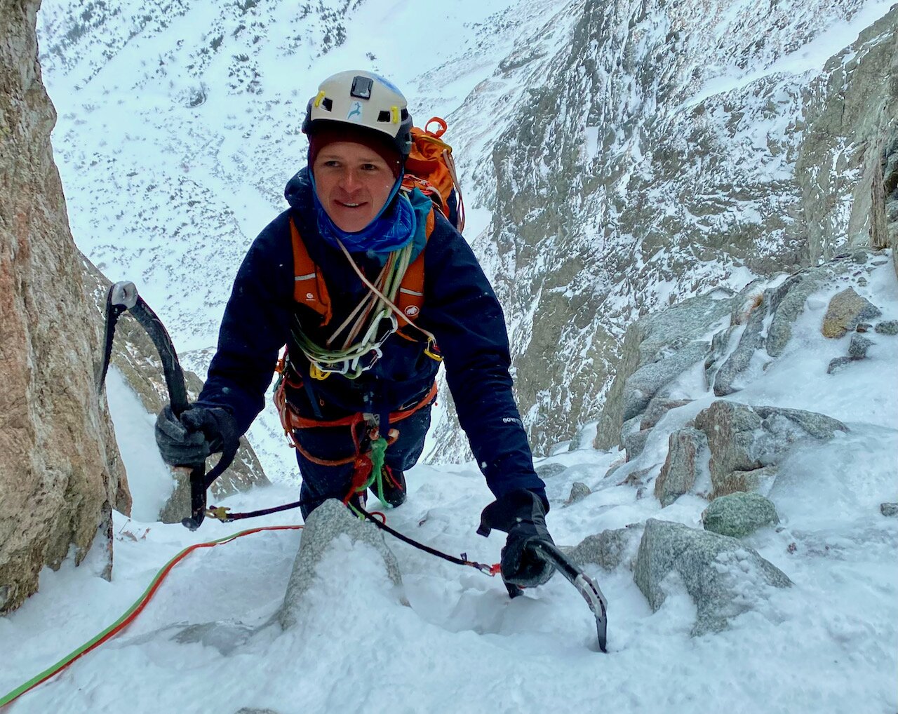 Výstup na vrchol Malého Kežmarského štítu (2 514 m) - Výlez čtvrté délky