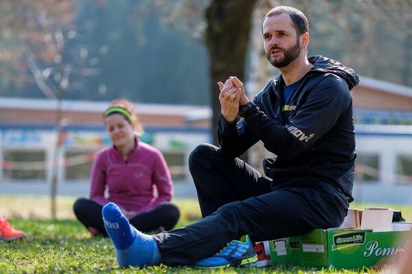 Martin Marek při jedné z přednášek o správném výběru běžecké boty